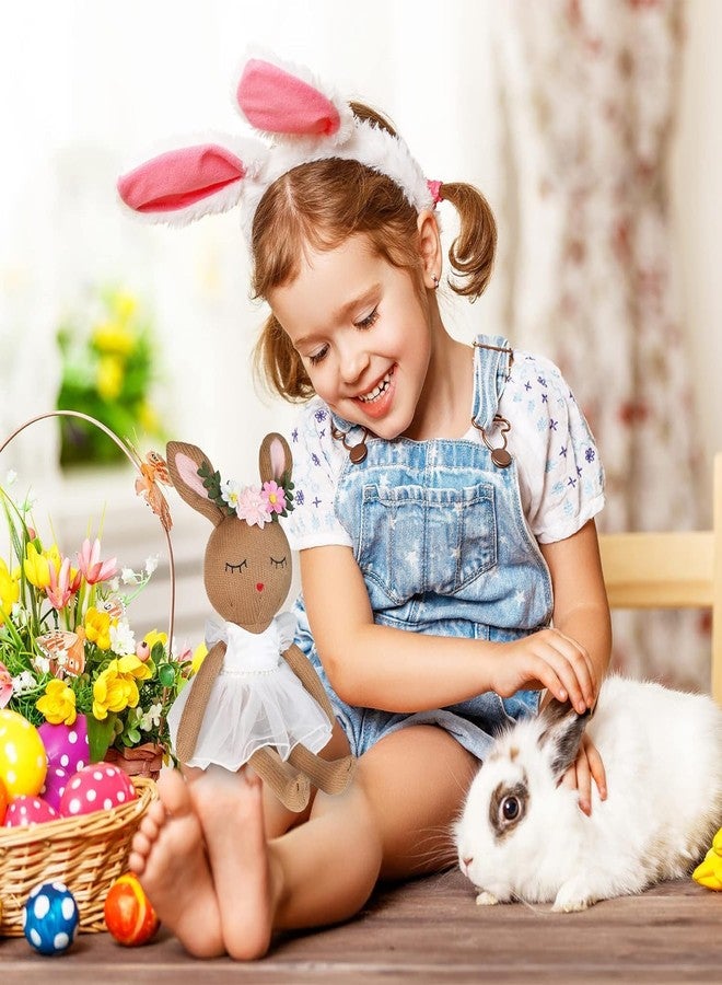 JUSTQUNSEEN Ballerina Doll Easter Stuffed Animal Bunny Plush Animal Doll, Plush Rabbit Toy Bunnys Stuffed Animals for Girls Easter Animals on Party Birthday Christmas - Image 4
